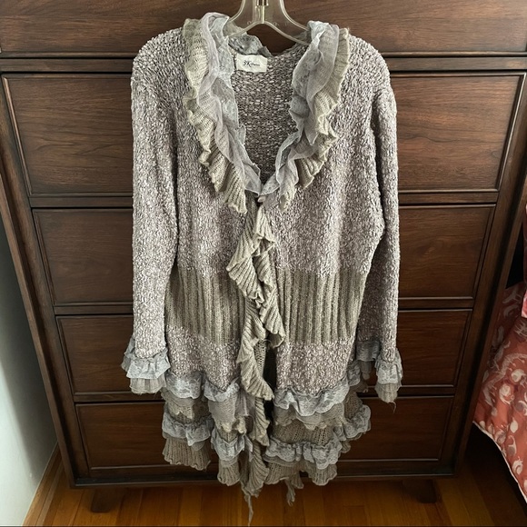 Sweaters | Gray Fairy Grunge Lace And 